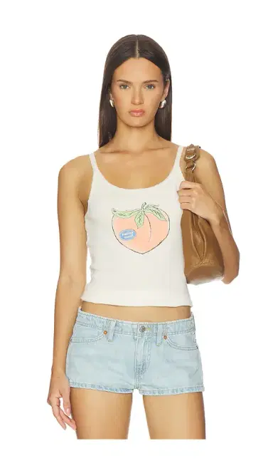 RE/DONE Lace Strap Tank Peachy Keen | Thumbnail 1