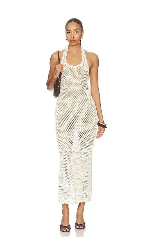 Tularosa Faelyn Halter Open Work Dress