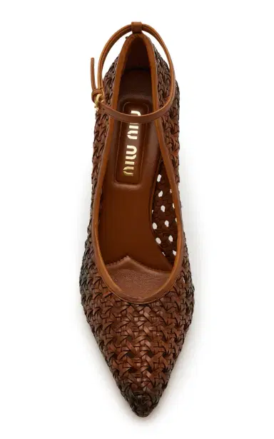 Miu Miu Woven Leather Pumps | Thumbnail 3 Miu Miu Woven Leather Pumps | Thumbnail 3