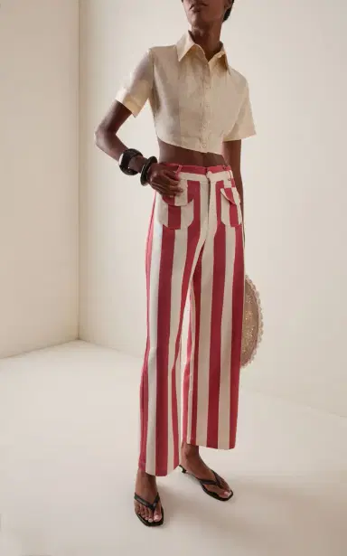 LA VESTE Exclusive Parasol Cotton Straight-Leg Pants | Thumbnail 2