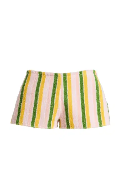 LA VESTE Exclusive Harbor Striped Cotton Mini Shorts | Thumbnail 7