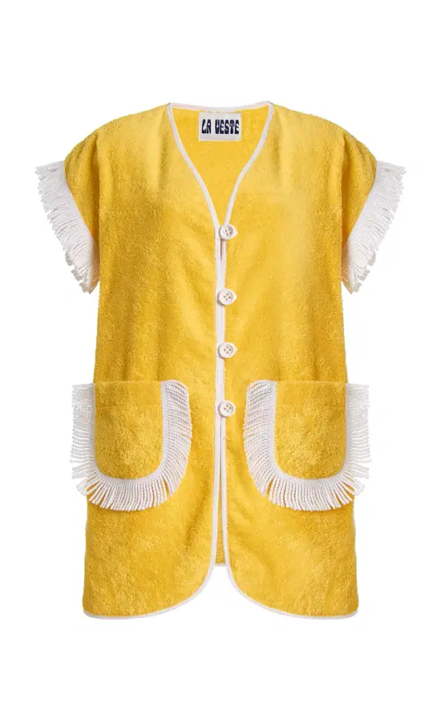 LA VESTE Exclusive Pitaya Cotton Mini Towel Dress
