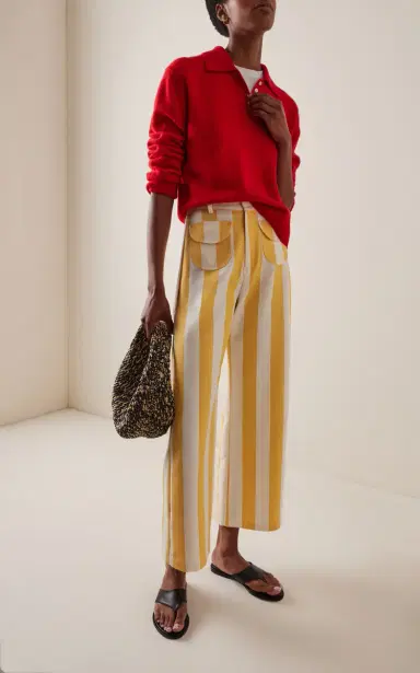 LA VESTE Exclusive Parasol Cotton Straight-Leg Pants | Thumbnail 2