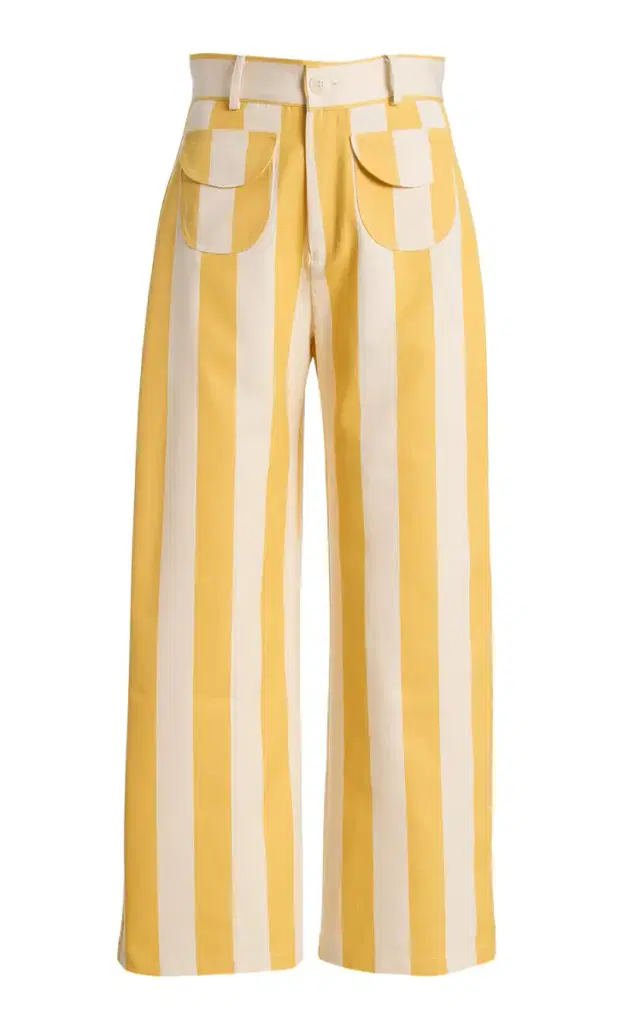 LA VESTE Exclusive Parasol Cotton Straight-Leg Pants