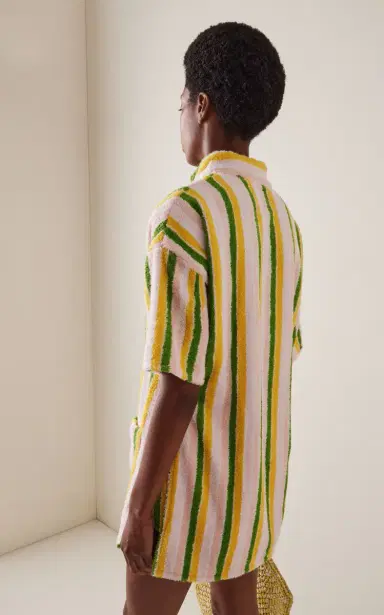 LA VESTE Exclusive Ship Wheel Striped Cotton Shirt | Thumbnail 4