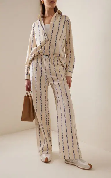 Yaitte Bouy Wave-Patterned Cotton Fil Coupé Shirt | Thumbnail 3 Yaitte Bouy Wave-Patterned Cotton Fil Coupé Shirt | Thumbnail 3