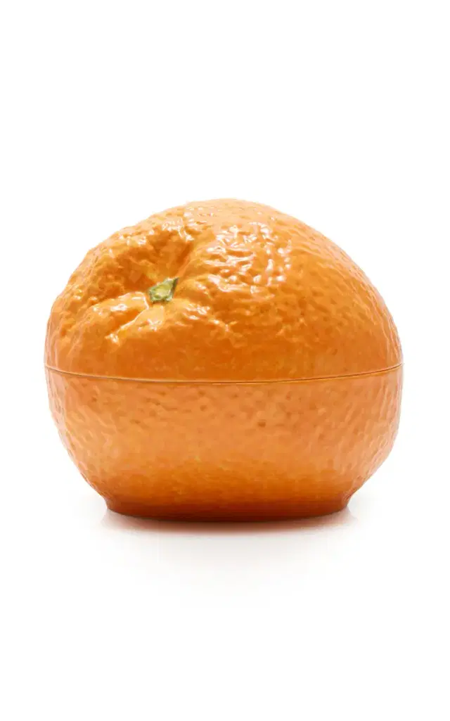 Augarten Wien Porcelain Orange Jar - Orange