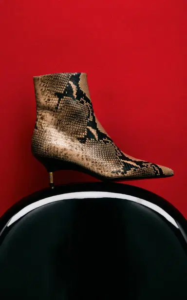 Khaite Bella Python-Embossed Leather Ankle Boots | Thumbnail 2 Khaite Bella Python-Embossed Leather Ankle Boots | Thumbnail 2