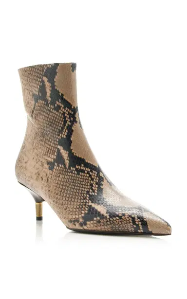Khaite Bella Python-Embossed Leather Ankle Boots | Thumbnail 5 Khaite Bella Python-Embossed Leather Ankle Boots | Thumbnail 5