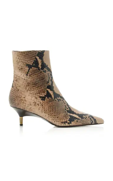 Khaite Bella Python-Embossed Leather Ankle Boots | Thumbnail 7 Khaite Bella Python-Embossed Leather Ankle Boots | Thumbnail 7