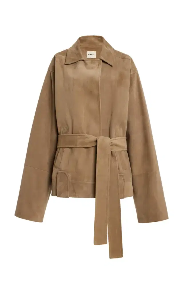 Khaite Alder Belted Suede Jacket