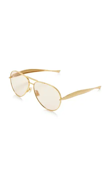 Bottega Veneta Sardine Aviator-Frame Metal Sunglasses | Thumbnail 3 Bottega Veneta Sardine Aviator-Frame Metal Sunglasses | Thumbnail 3