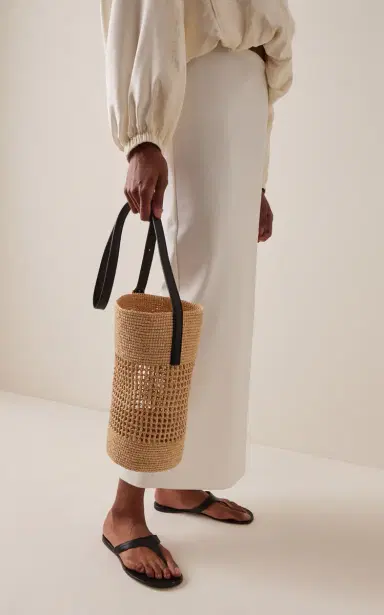 Khaite Billie Small Raffia Bucket Bag | Thumbnail 3 Khaite Billie Small Raffia Bucket Bag | Thumbnail 3