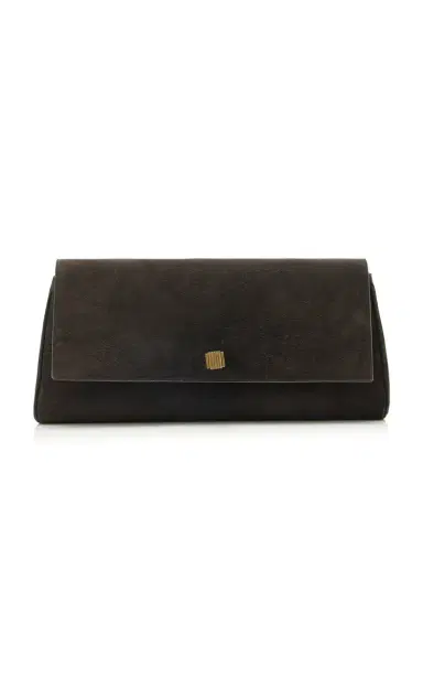 Khaite Audrey Suede Clutch | Thumbnail 1 Khaite Audrey Suede Clutch | Thumbnail 1