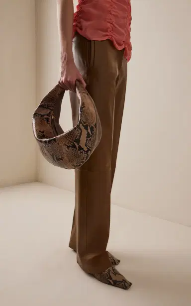 Khaite Olivia Medium Python-Embossed Leather Hobo Bag | Thumbnail 2 Khaite Olivia Medium Python-Embossed Leather Hobo Bag | Thumbnail 2
