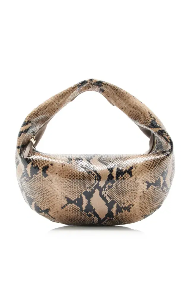 Khaite Olivia Medium Python-Embossed Leather Hobo Bag