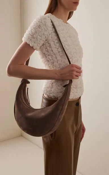 Khaite Augustina Small Suede Crossbody Bag | Thumbnail 2 Khaite Augustina Small Suede Crossbody Bag | Thumbnail 2