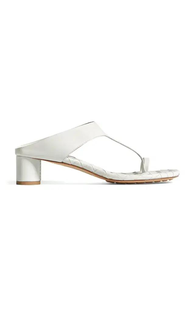 Bottega Veneta Livia Kitten Heel Leather Sandals