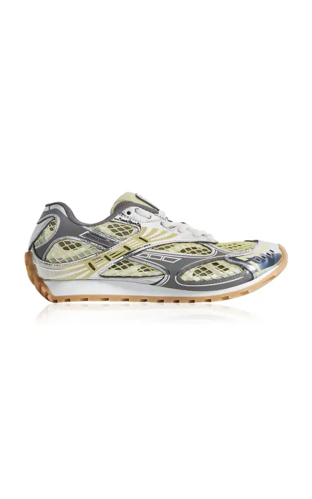 Bottega Veneta Orbit Lace-up Technical Fishnet Sneakers