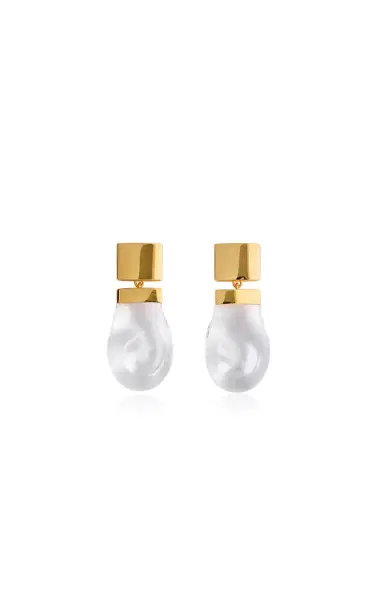 Khaite Keefe Resin Earrings Gold | Thumbnail 6 Khaite Keefe Resin Earrings Gold | Thumbnail 6