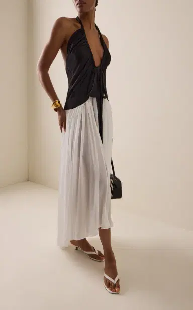 SIEDRÉS Exclusive Liessa Ruched Maxi Dress | Thumbnail 2