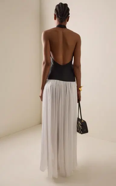 SIEDRÉS Exclusive Liessa Ruched Maxi Dress | Thumbnail 4