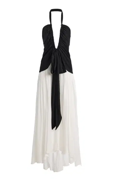 SIEDRÉS Exclusive Liessa Ruched Maxi Dress | Thumbnail 7