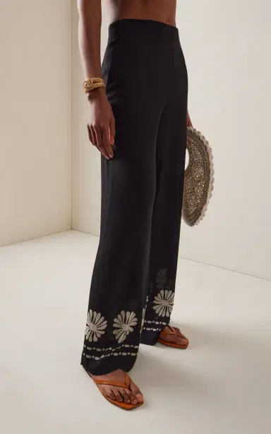 Cala de la Cruz Toya Printed Crepe Wide-Leg Pants | Thumbnail 3