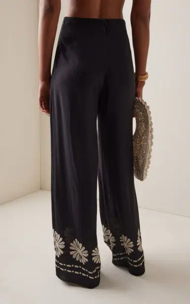 Cala de la Cruz Toya Printed Crepe Wide-Leg Pants | Thumbnail 4