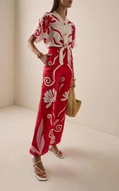 Cala de la Cruz Exclusive Toya Linen Wide-Leg Pants | Thumbnail 2 Cala de la Cruz Exclusive Toya Linen Wide-Leg Pants | Thumbnail 2