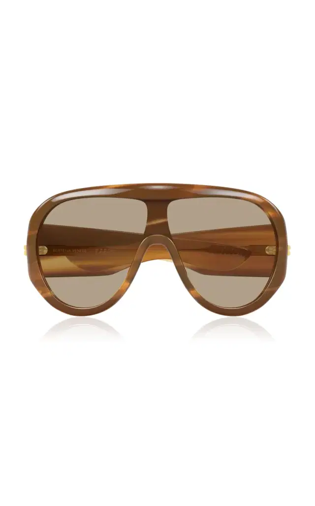 Bottega Veneta Scudo Shield Acetate Sunglasses