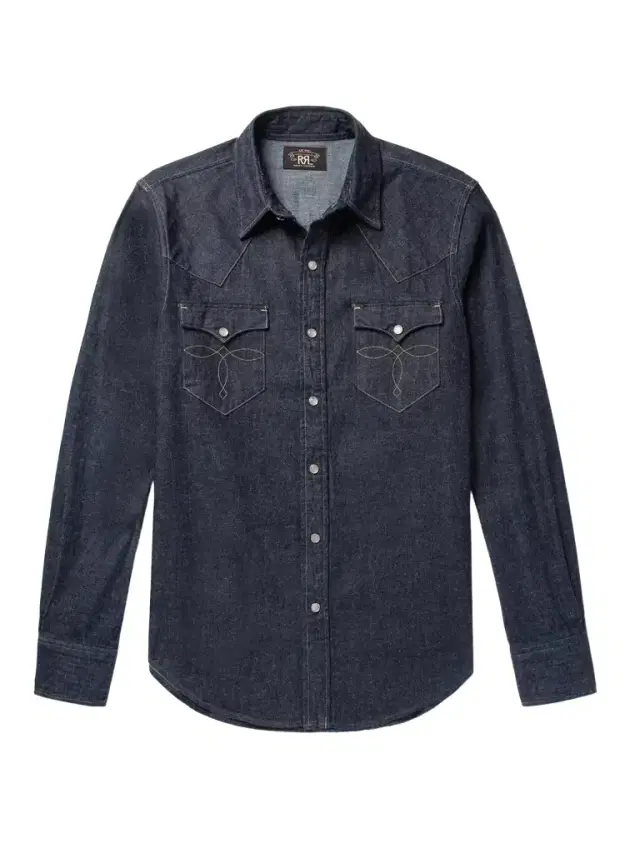 Slim-Fit Denim Western Shirt - Men