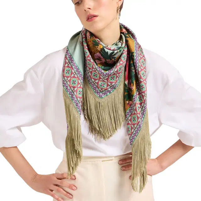 Reversible Fringe Foulard 90