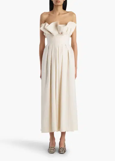 Khaite Claude Dress In Cream | Thumbnail 2 Khaite Claude Dress In Cream | Thumbnail 2