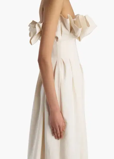Khaite Claude Dress In Cream | Thumbnail 5 Khaite Claude Dress In Cream | Thumbnail 5