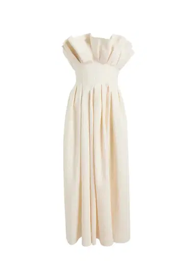 Khaite Claude Dress In Cream | Thumbnail 1 Khaite Claude Dress In Cream | Thumbnail 1