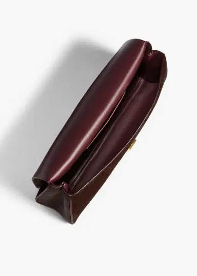 Khaite Audrey Clutch In Rouge Noir Haircalf | Thumbnail 3