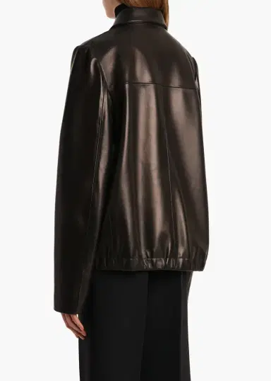 Khaite Jackson Jacket In Black Leather | Thumbnail 4