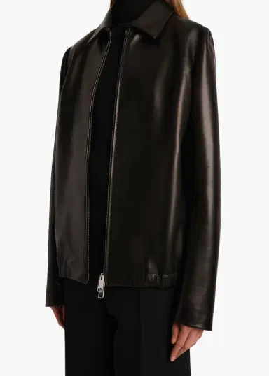 Khaite Jackson Jacket In Black Leather | Thumbnail 6