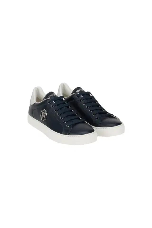 Roberto Cavalli - Male Low-top Blue/antique Nikel 41