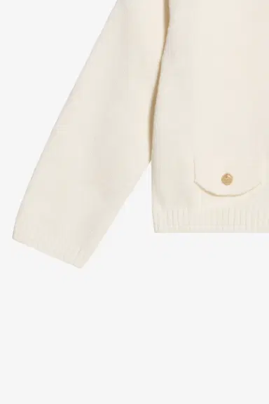 Roberto Cavalli Ivory Cotton Cardigan | Thumbnail 3 Roberto Cavalli Ivory Cotton Cardigan | Thumbnail 3