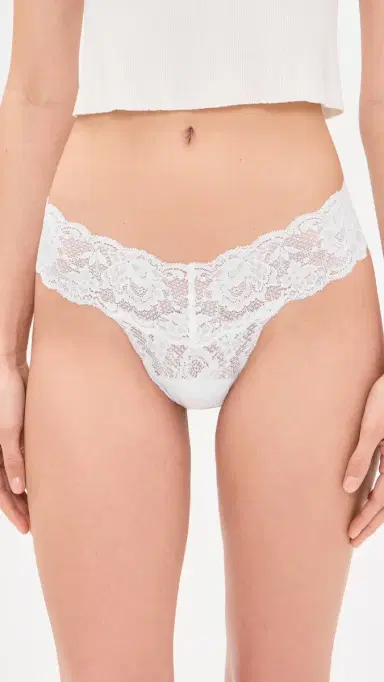 Cosabella Never Say Never Low Rise Thong 3 Pack Black Sette White One Size | Thumbnail 3