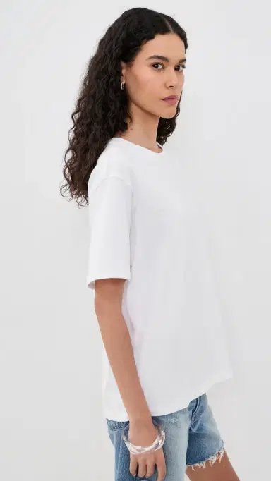 Good American The Oversized Tee White001 | Thumbnail 4