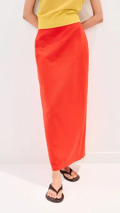 LE BOP Vanessa Linen Maxi Skirt Clam Bake | Thumbnail 2