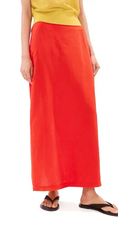 LE BOP Vanessa Linen Maxi Skirt Clam Bake | Thumbnail 1