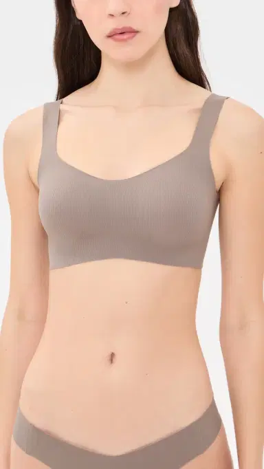 Commando Cotton Rib Soft Support Bralette Truffle | Thumbnail 2