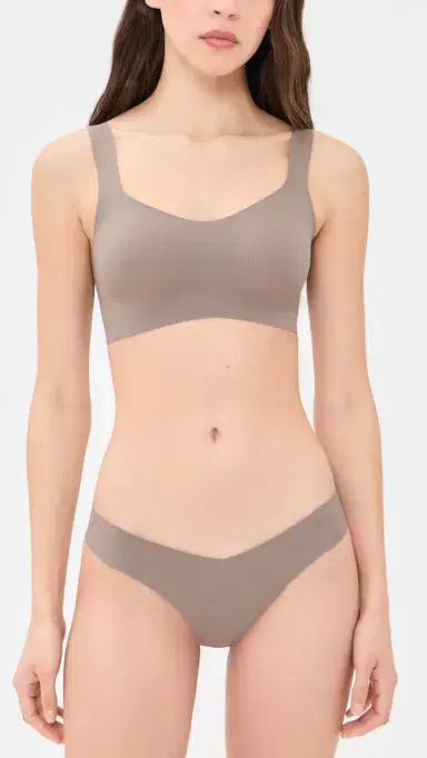 Commando Cotton Rib Soft Support Bralette Truffle | Thumbnail 5
