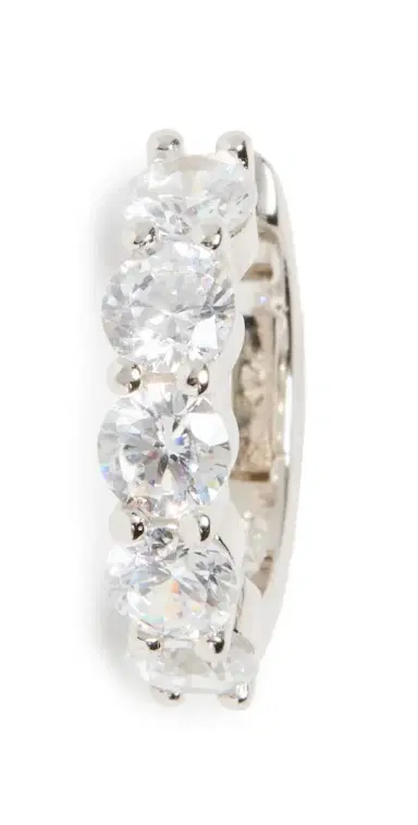 Shashi Bianca Ear Cuff White Gold | Thumbnail 1