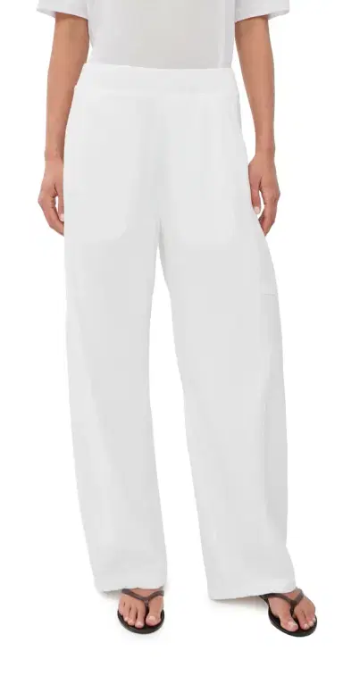 Tibi ightweight Sweatshirting Winslow Pants White | Thumbnail 1 Tibi ightweight Sweatshirting Winslow Pants White | Thumbnail 1