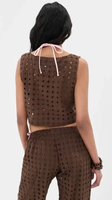 LE BOP Desiree Cropped Tank Shaved Chocolate L | Thumbnail 3